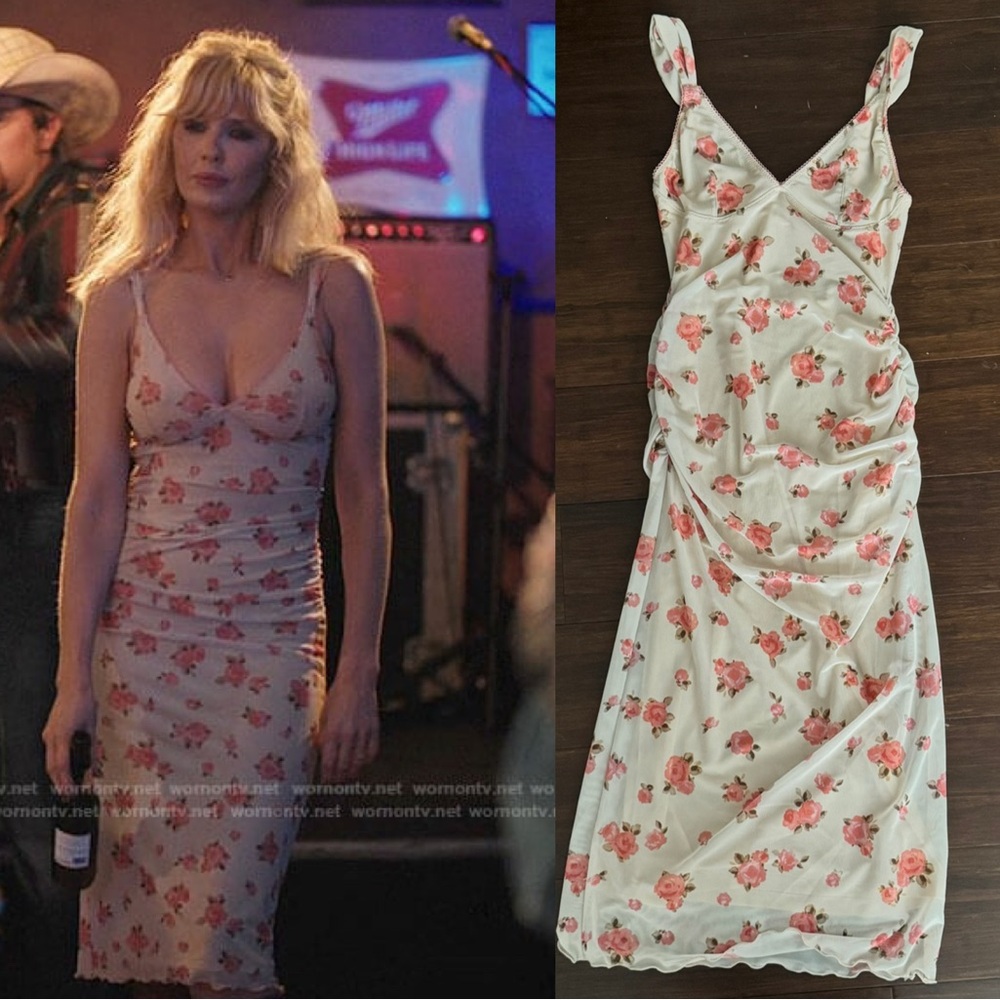 Rouje Linda Dress in Rose (Beth Dutton Bar Fight) Floral Dress XS
